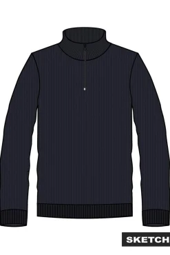 Jack & Jones Camisolas-Camisola de malha com gola com fecho-éclair Azul