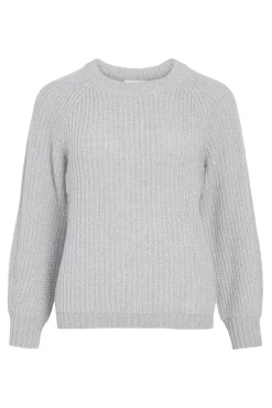 Vila Camisolas-Camisola de malha com lã Cinzento