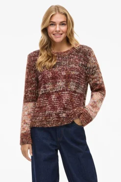 Vila Camisolas-Camisola de malha com lã Multicolorido