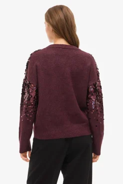 Vila Camisolas-Camisola de malha com malha Roxo