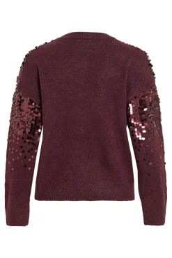 Vila Camisolas-Camisola de malha com malha Roxo