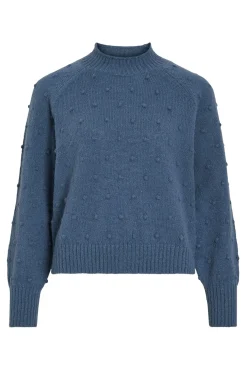 Vila Camisolas-Camisola de malha com malha Azul