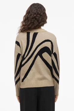 Vila Camisolas-Camisola de malha com viscose Tostado