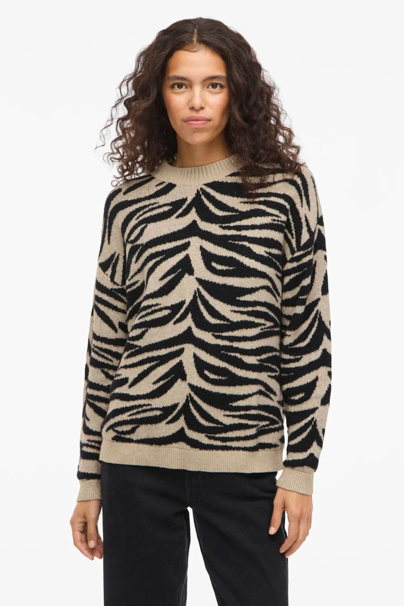 Vila Camisolas-Camisola de malha com viscose Tostado