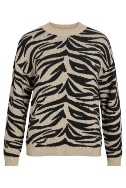 Vila Camisolas-Camisola de malha com viscose Tostado