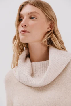 Cortefiel Camisolas-Camisola de malha combinada Tostado