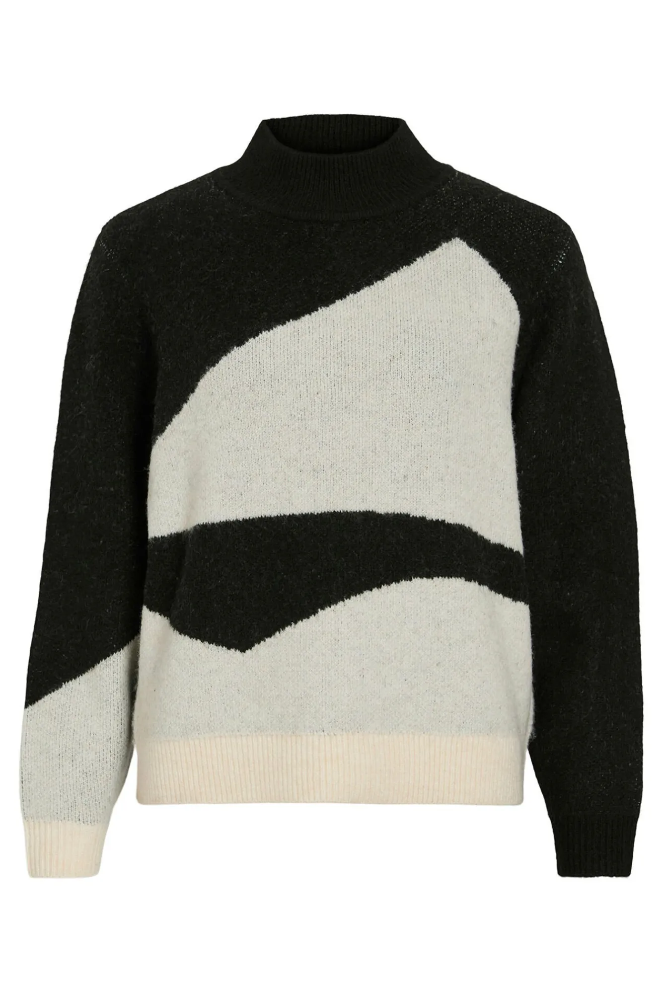 Vila Camisolas-Camisola de malha cor block Preto