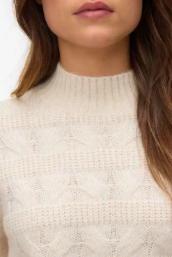 Vero Moda Camisolas-Camisola de malha de gola malha Tostado