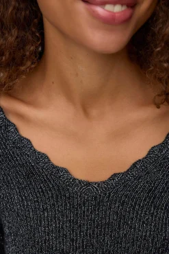 Vero Moda Camisolas-Camisola de malha de manga comprida Cinzento