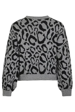 Vila Camisolas-Camisola de malha de viscose estampado Cinzento