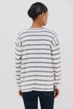 Cortefiel Camisolas-Camisola de malha decote bico Azul