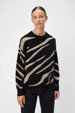 Object Camisolas-Camisola de malha estampado Preto