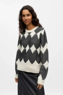 Object Camisolas-Camisola de malha estampado Branco