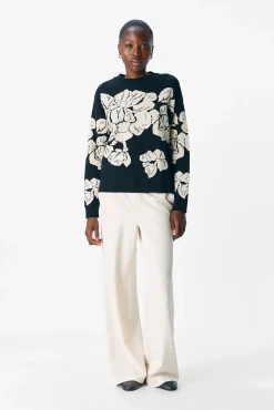 Object Camisolas-Camisola de malha estampado Preto