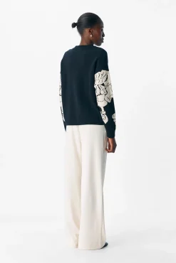 Object Camisolas-Camisola de malha estampado Preto