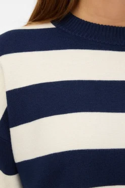 Vero Moda Camisolas-Camisola de malha fina com malha gola redonda Azul