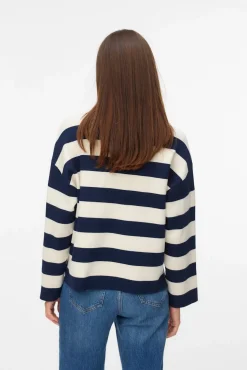 Vero Moda Camisolas-Camisola de malha fina com malha gola redonda Azul