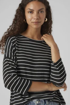 Vero Moda Camisolas-Camisola de malha manga 3/4 Preto