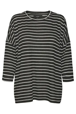 Vero Moda Camisolas-Camisola de malha manga 3/4 Preto