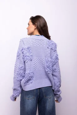 Object Camisolas-Camisola de malha patchwork Roxo