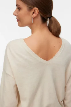 Vero Moda Camisolas-Camisola de malha reversível Tostado