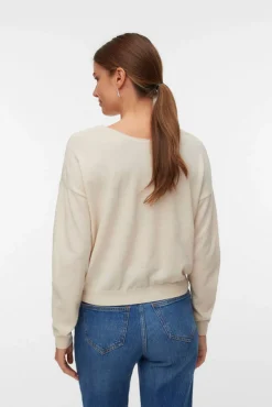 Vero Moda Camisolas-Camisola de malha reversível Tostado