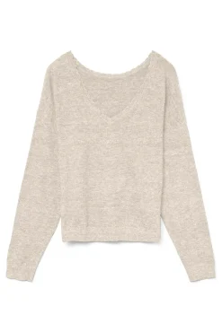 Vero Moda Camisolas-Camisola de malha reversível Tostado