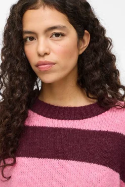 Vila Camisolas-Camisola de malha riscas Roxo