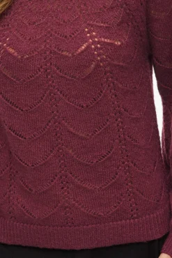 Vila Camisolas-Camisola de malha vazada Roxo