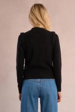 Molly Bracken Camisolas-Camisola de manga comprida com detalhe de miçangas Preto