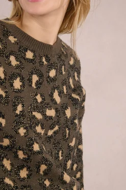 Molly Bracken Camisolas-Camisola de manga comprida com estampado animal Multicolorido