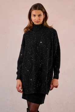 Molly Bracken Camisolas-Camisola de manga comprida com miçangas brilhantes Preto