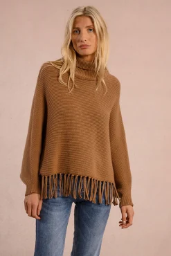 Molly Bracken Camisolas-Camisola de manga comprida com detalhe de franjas Tostado