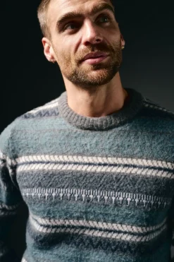 OOTO Camisolas-Camisola de natal gola caixa Cinzento