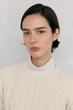 Pedro del Hierro Camisolas-Camisola de oitos com cabo e torcido Beige