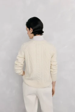 Pedro del Hierro Camisolas-Camisola de oitos com cabo e torcido Beige