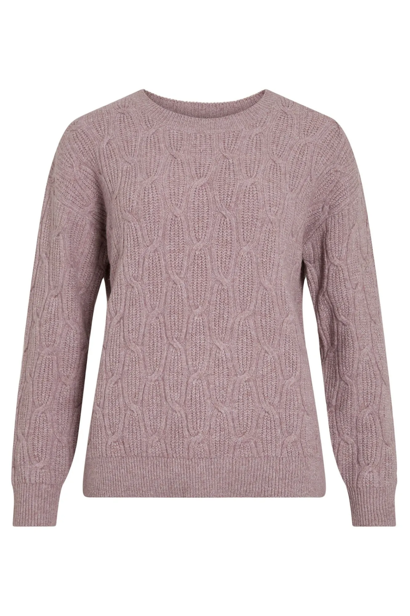 Vila Camisolas-Camisola de oitos com gola redonda Subiu