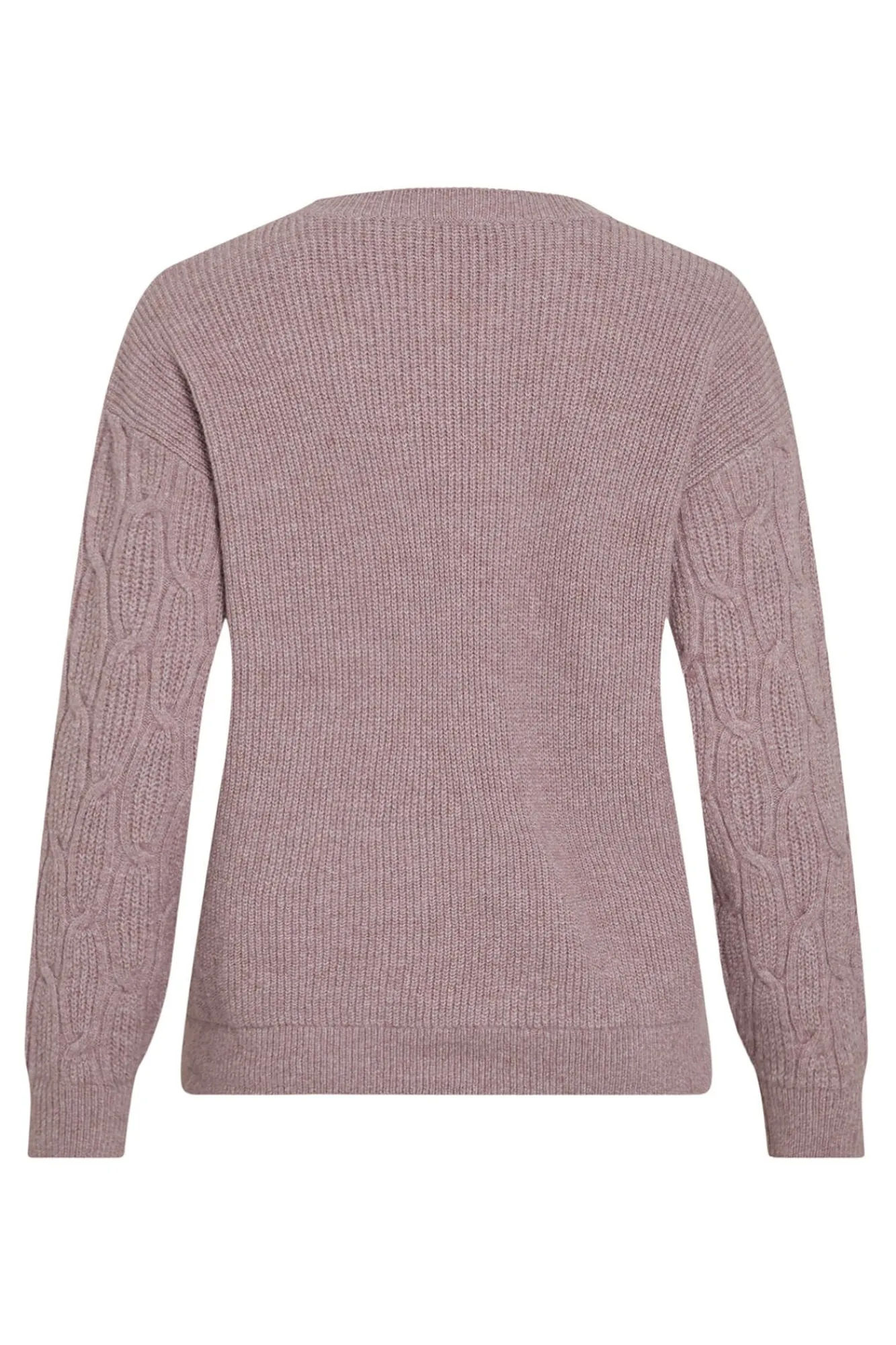 Vila Camisolas-Camisola de oitos com gola redonda Subiu