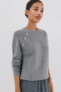 Cortefiel Camisolas-Camisola de toque suave Cinzento