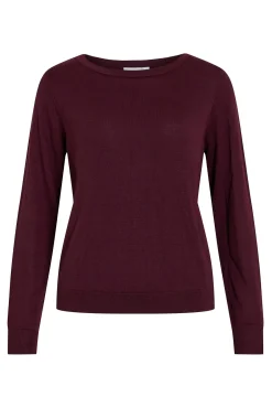 Vila Camisolas-Camisola de viscose com botões nos punhos Roxo