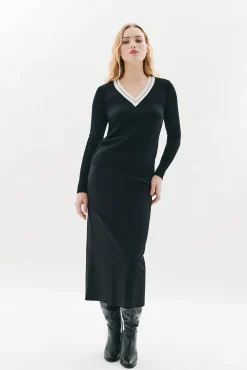 Caroll Camisolas-Camisola detalhe gola Preto