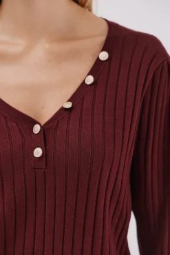 Cortefiel Camisolas-Camisola em bico botões Granada