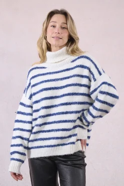 Molly Bracken Camisolas-Camisola estampado riscas de manga comprida Multicolorido