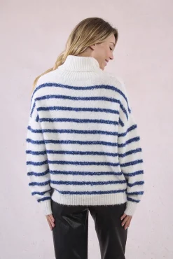 Molly Bracken Camisolas-Camisola estampado riscas de manga comprida Multicolorido