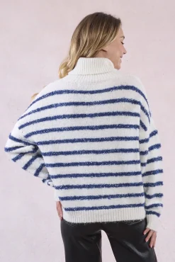 Molly Bracken Camisolas-Camisola estampado riscas de manga comprida Multicolorido