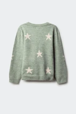 Springfield Kids Malhas-Camisola estrela para menina verde