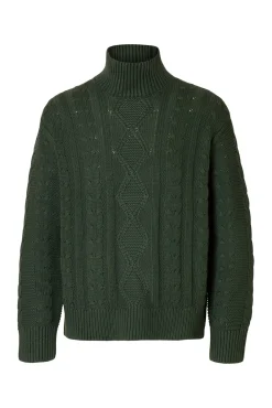 Selected Camisolas-Camisola estruturada 100% algodão orgânico Verde