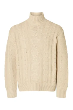 Selected Camisolas-Camisola estruturada 100% algodão orgânico Tostado