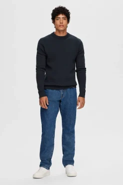 Selected Camisolas-Camisola estruturada 100% algodão orgânico. Preto