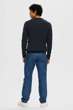 Selected Camisolas-Camisola estruturada 100% algodão orgânico. Preto